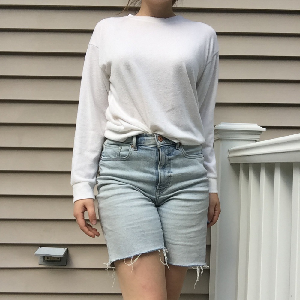 Fuzzy white sweater